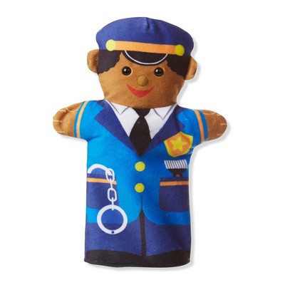  Melissa & Doug Jolly Helpers Hand Puppets (Set Of 4) - Construction Worker, Doctor, Police Officer, And Firefighter