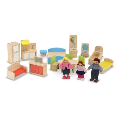  Melissa & Doug Hi-Rise Wooden Dollhouse With Furniture, Garage And Working Elevator