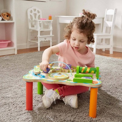  Melissa & Doug First Play Childrens Jungle Wooden Activity Table For Toddlers