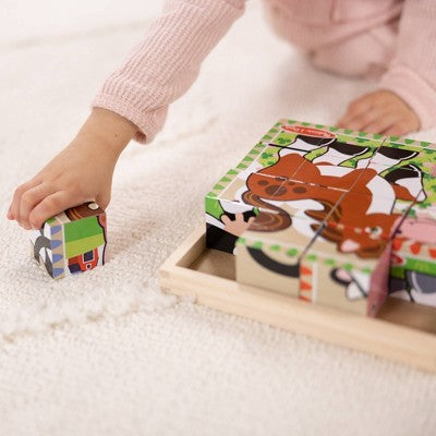  Melissa & Doug Farm Cube Puzzle 16pc