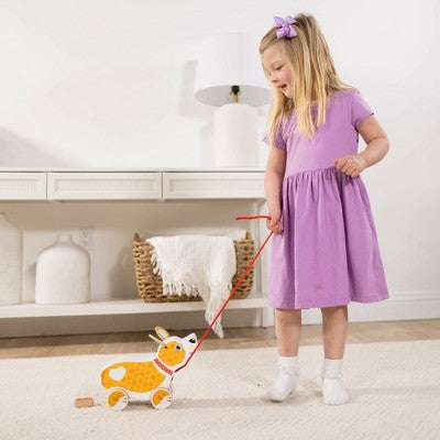  Melissa & Doug Feed Walk & Poo Pup Wooden Preschool Pull Toy Play Set