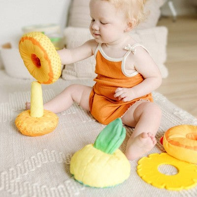  Melissa & Doug Multi-Sensory Pineapple Soft Stacker Infant Toy
