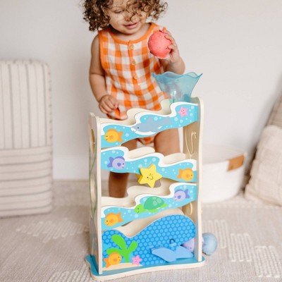  Melissa & Doug Rollables Wooden Ocean Slide Infant And Toddler Toy (5pc)