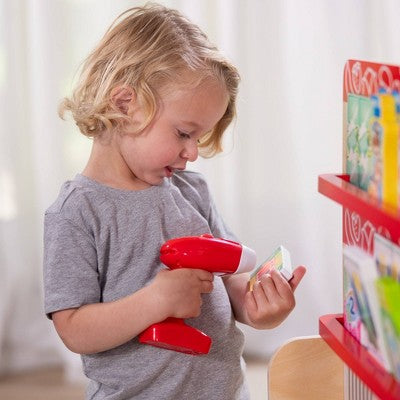  Melissa & Doug Wooden Scan It! Shop Mart Play Set With Electronic Scanner And Wooden Play Food To Scan: Toy Kitchen With Creative Accessories