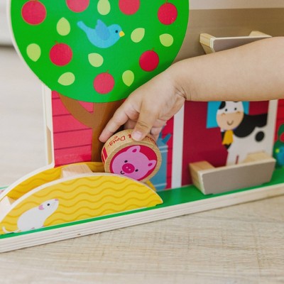  Melissa & Doug GO Tots Wooden Barnyard Tumble With 4 Disks