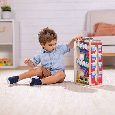  Melissa & Doug GO Tots Wooden Town House Tumble With 3 Disks