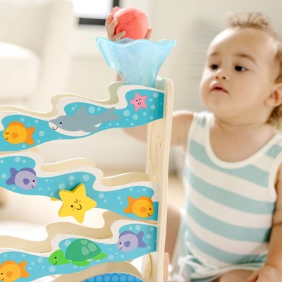  Melissa & Doug Rollables Wooden Ocean Slide Infant And Toddler Toy (5pc)