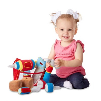  Melissa & Doug Toolbox Fill And Spill Toddler Toy With Vibrating Drill (9pc)