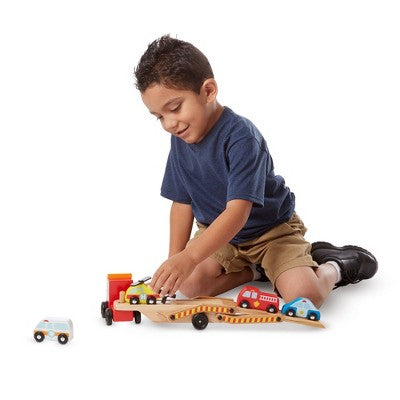  Melissa & Doug Wooden Emergency Vehicle Set Of 6