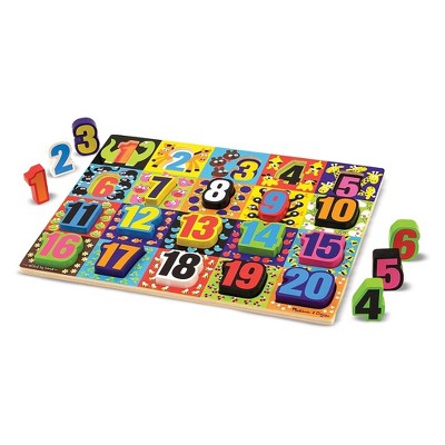 Melissa & Doug Jumbo Numbers Wooden Chunky Puzzle (20pc)