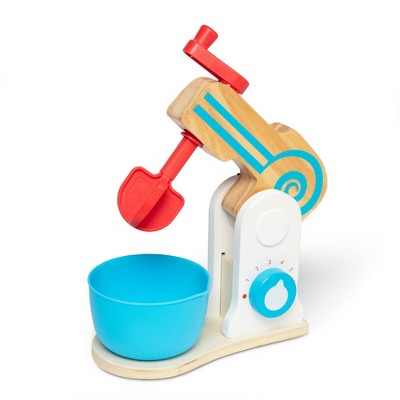  Melissa & Doug Wooden Make-a-Cake Mixer Set (11pc) - Play Food And Kitchen Accessories