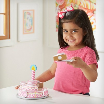  Melissa & Doug Triple-Layer Party Cake Wooden Play Food Set