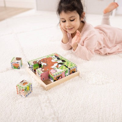  Melissa & Doug Farm Cube Puzzle 16pc