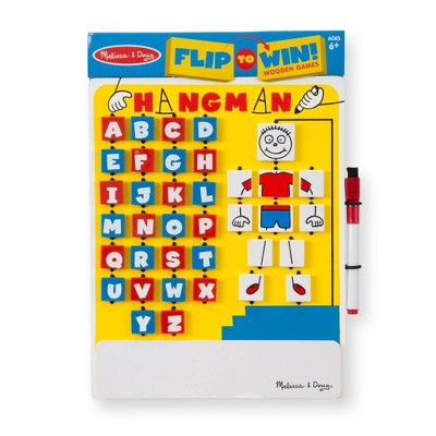  Melissa & Doug Flip To Win Travel Hangman Game - White Board, Dry-Erase Marker: Educational Problem Solving Board Game