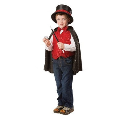  Melissa & Doug Magician Role Play Costume Set - Includes Hat, Cape, Wand, Magic Tricks