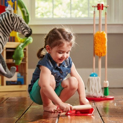  Melissa & Doug Let's Play House! Dust, Sweep & Mop 6pc Set