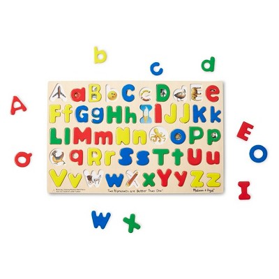  Melissa & Doug Upper & Lower Case Alphabet Letters Wooden Puzzle (52pc)
