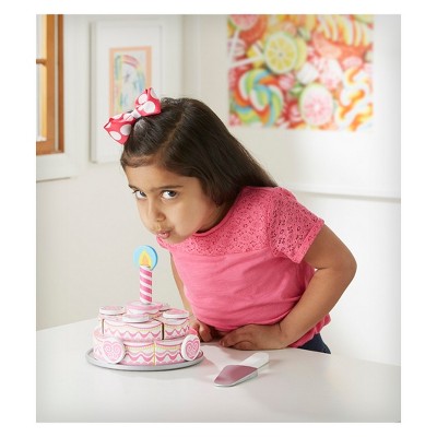  Melissa & Doug Triple-Layer Party Cake Wooden Play Food Set