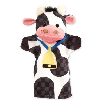  Melissa & Doug Farm Friends Hand Puppets (Set Of 4) - Cow, Horse, Sheep, And Pig