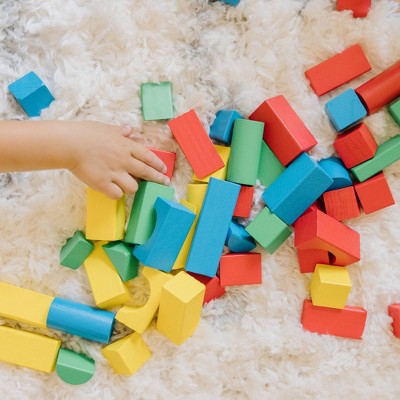  Melissa & Doug Wooden Building Blocks Set - 100 Blocks