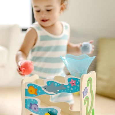  Melissa & Doug Rollables Wooden Ocean Slide Infant And Toddler Toy (5pc)