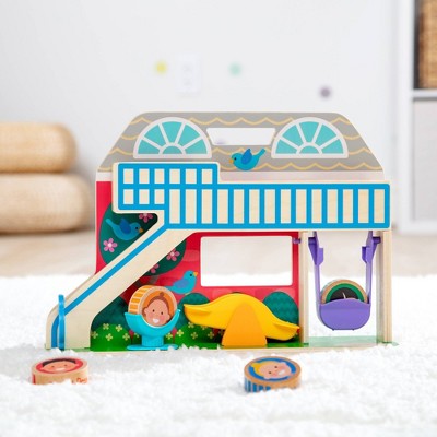  Melissa & Doug GO Tots Wooden Schoolyard Tumble With 3 Disks