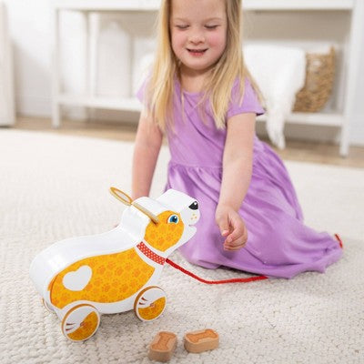  Melissa & Doug Feed Walk & Poo Pup Wooden Preschool Pull Toy Play Set