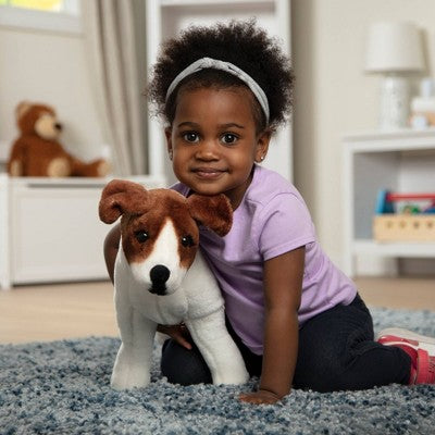  Melissa & Doug Giant Jack Russell Terrier - Lifelike Stuffed Animal Dog (over 12 Inches Tall)