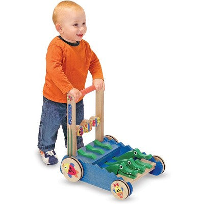  Melissa & Doug Deluxe Chomp And Clack Alligator Wooden Push Toy And Activity Walker