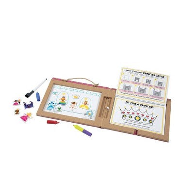  Melissa & Doug Natural Play: Play, Draw, Create Reusable Drawing & Magnet Kit - Princesses (54 Magnets, 5 Dry-Erase Markers)