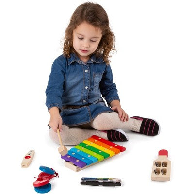  Melissa & Doug Band-in-a-Box Hum! Jangle! Shake! - 7-Piece Musical Instrument Set