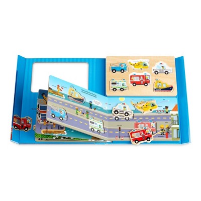  Melissa & Doug Book & Puzzle Play Set: To The Rescue