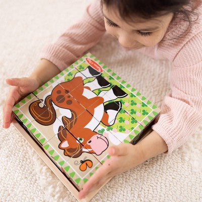  Melissa & Doug Farm Cube Puzzle 16pc