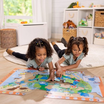  Melissa & Doug National Parks U.S.A. Map Floor Puzzle 45pc Jumbo And Animal Shapes, Search-and-Find Activities, Park And Animal ID Guide