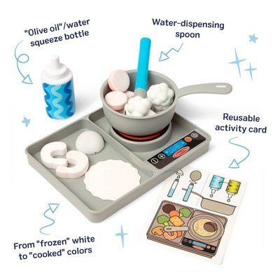  Melissa & Doug Water WOW Saute & Serve Play Set: Plastic Kitchen Accessories, Educational Focus On Motor Skills