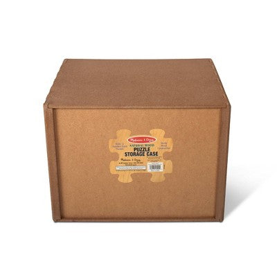  Melissa & Doug Natural Wood Puzzle Storage Case (Holds 12 Puzzles)