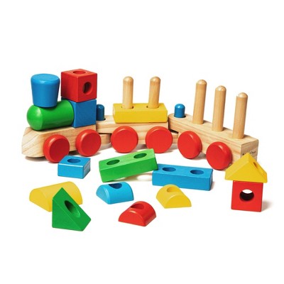  Melissa & Doug Stacking Train - Classic Wooden Toddler Toy (18pc)