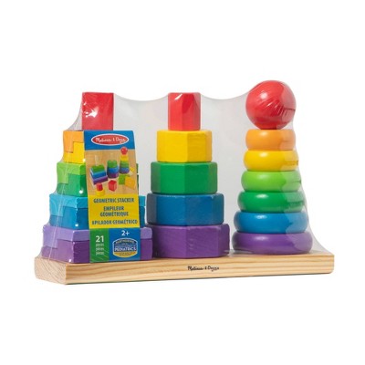  Melissa & Doug Geometric Stacker - Wooden Educational Toy