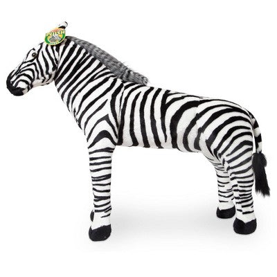  Melissa & Doug Giant Striped Zebra - Lifelike Stuffed Animal (nearly 3 Feet Tall)