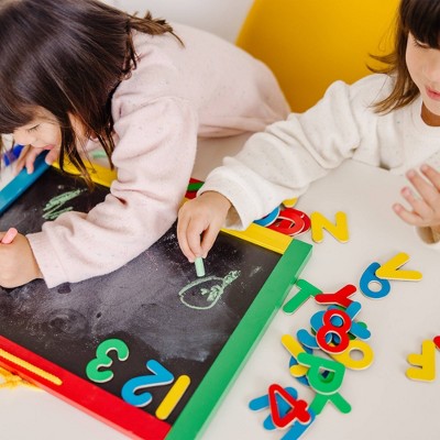  Melissa & Doug Magnetic Chalkboard And Dry-Erase Board With 36 Magnets