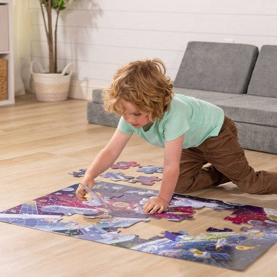  Melissa & Doug Outer Space Glow-in-the-Dark Cardboard Jigsaw Floor Puzzle – 48pc