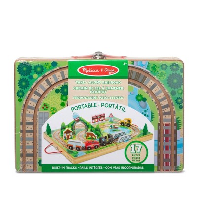  Melissa & Doug Take-Along Railroad 17pc