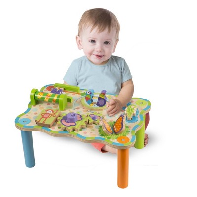  Melissa & Doug First Play Childrens Jungle Wooden Activity Table For Toddlers