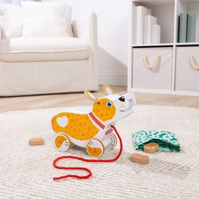 Melissa & Doug Feed Walk & Poo Pup Wooden Preschool Pull Toy Play Set