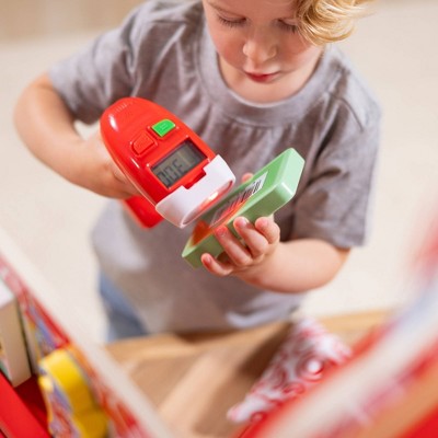  Melissa & Doug Wooden Scan It! Shop Mart Play Set With Electronic Scanner And Wooden Play Food To Scan: Toy Kitchen With Creative Accessories