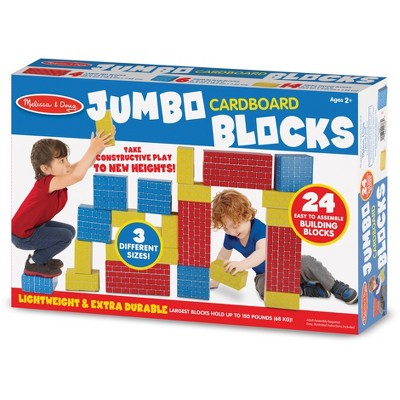  Melissa & Doug Extra-Thick Cardboard Building Blocks - 24 Blocks In 3 Sizes