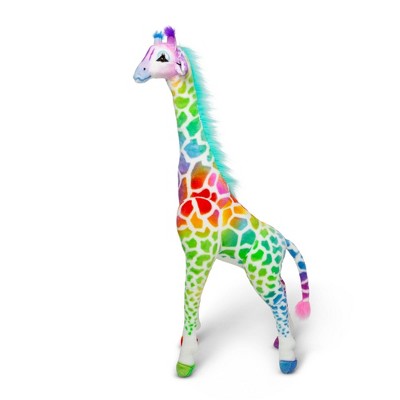  Melissa & Doug Rainbow Giraffe Lifelike Plush: Zoo Animal Stuffed Toy
