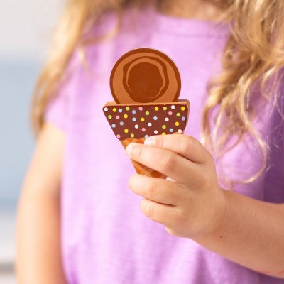  Melissa & Doug Ice Cream Wooden Magnetic Puzzle Play Set, 16pc Magnet With Scooper