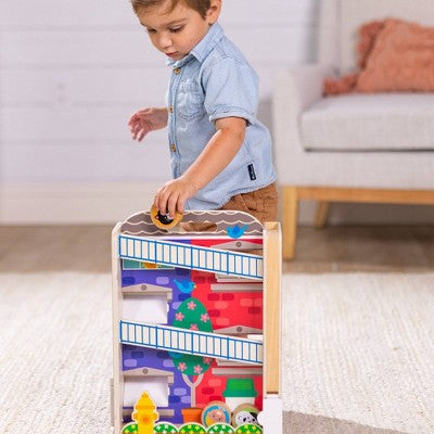  Melissa & Doug GO Tots Wooden Town House Tumble With 3 Disks