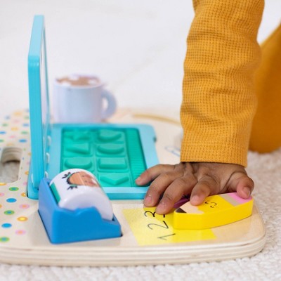  Melissa & Doug Wooden Work & Play Desktop Activity Board Infant And Toddler Sensory Toy